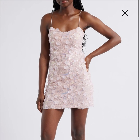 Jump Dresses & Skirts - Pink Sequin Floral Dress